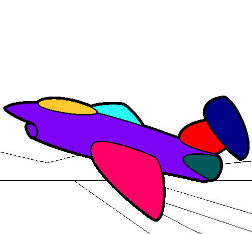 Dibujo Avión del ejercito pintado por marcoss
