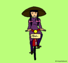 Dibujo China en bicicleta pintado por mm94
