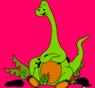 Dibujo Diplodocus sentado pintado por XIMENACQMEDE