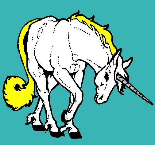 Dibujo Unicornio bravo pintado por geri