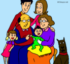 Dibujo Familia pintado por gudachula