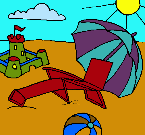 Dibujo Playa pintado por lurdes22