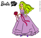 Dibujo Barbie vestida de novia pintado por Reinaa