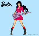 Dibujo Barbie guitarrista pintado por mimie