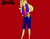 Dibujo Barbie con look casual pintado por clariita