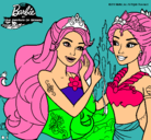 Dibujo Barbie se despiede de la reina sirena pintado por 12098765