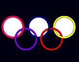 Dibujo Anillas de los juegos olimpícos pintado por RocioAnto