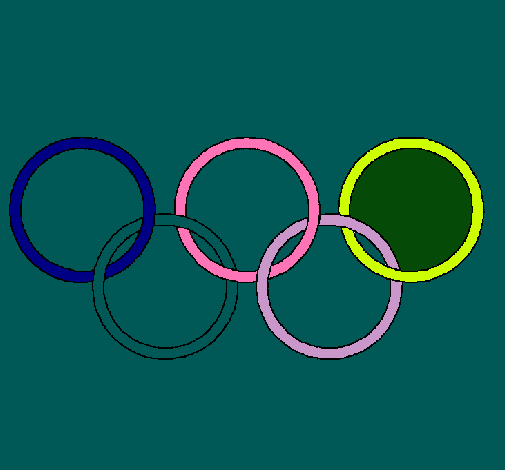Dibujo Anillas de los juegos olimpícos pintado por tania5