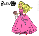 Dibujo Barbie vestida de novia pintado por Lydita