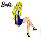 Dibujo Barbie sentada pintado por MerceLopez