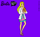 Dibujo Barbie con un gatito pintado por albuchi