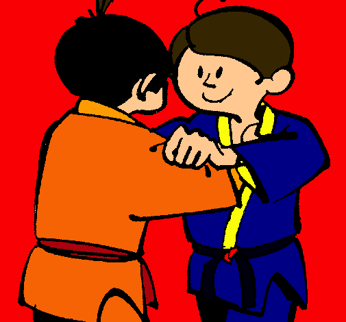 Dibujo Judo amistoso pintado por compludo