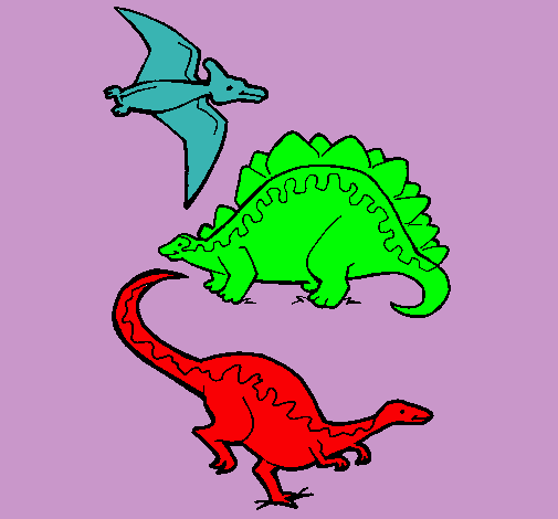 Tres clases de dinosaurios