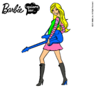 Dibujo Barbie la rockera pintado por micaela12