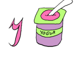 Dibujo Yogur pintado por zami