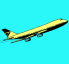 Dibujo Avión en el aire pintado por zucy