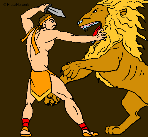 Gladiador contra león