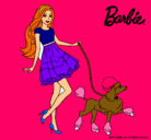 Dibujo Barbie paseando a su mascota pintado por soralla