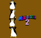 Dibujo Madagascar 2 Pingüinos pintado por cesarana