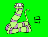 Dibujo Serpiente pintado por laia23