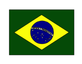 Dibujo Brasil pintado por bandera