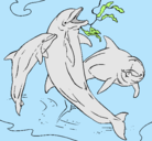 Dibujo Delfines jugando pintado por belen_islaa