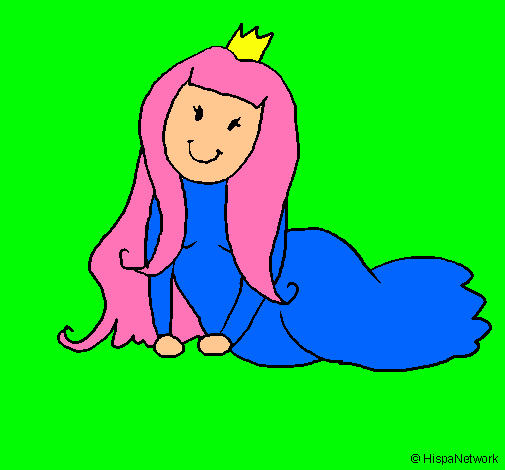 Dibujo Princesa contenta pintado por paris-france