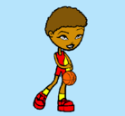 Dibujo Jugadora de básquet pintado por paoprinces