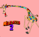 Dibujo Madagascar 2 Melman 2 pintado por vi99