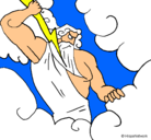 Dibujo Dios Zeus pintado por Kenn