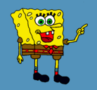 Dibujo Bob Esponja pintado por icarly