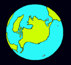 Dibujo Planeta Tierra pintado por yaxiel
