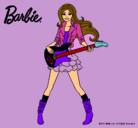 Dibujo Barbie guitarrista pintado por musidora