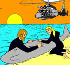 Dibujo Rescate ballena pintado por tole
