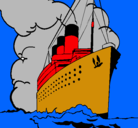 Dibujo Barco de vapor pintado por giovas