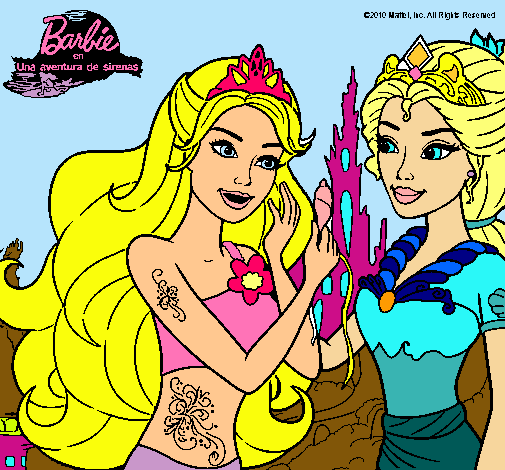 Barbie se despiede de la reina sirena