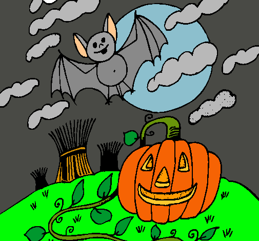 Dibujo Paisaje de Halloween pintado por Kenn