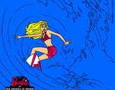 Dibujo Barbie practicando surf pintado por yuleiska