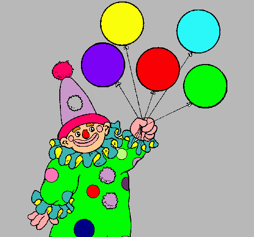 Payaso con globos