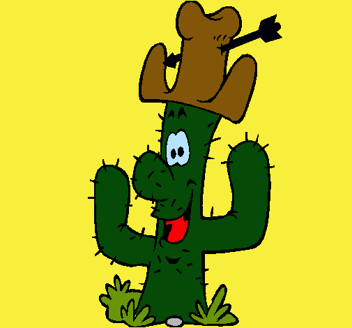 Cactus con sombrero