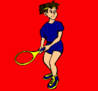 Dibujo Chica tenista pintado por compludo