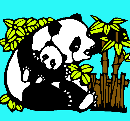 Dibujo Mama panda pintado por edipintor