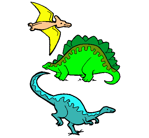 Tres clases de dinosaurios