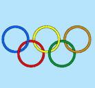 Dibujo Anillas de los juegos olimpícos pintado por fdez