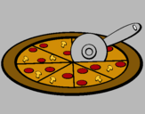 Dibujo Pizza pintado por yurinere