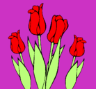 Dibujo Tulipanes pintado por yajaima