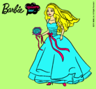 Dibujo Barbie vestida de novia pintado por 12345678901