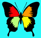 Dibujo Mariposa con alas negras pintado por carmencia 