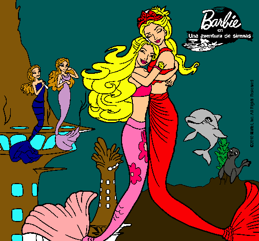 Barbie sirena y la reina sirena