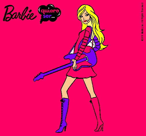 Dibujo Barbie la rockera pintado por karelyn